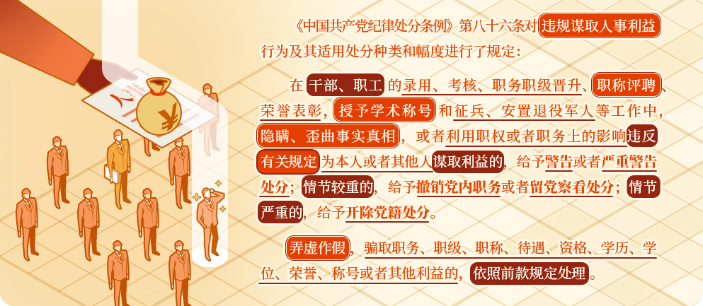 黨紀(jì)學(xué)習(xí)教育?丨違規(guī)謀取人事利益的相關(guān)處分規(guī)定